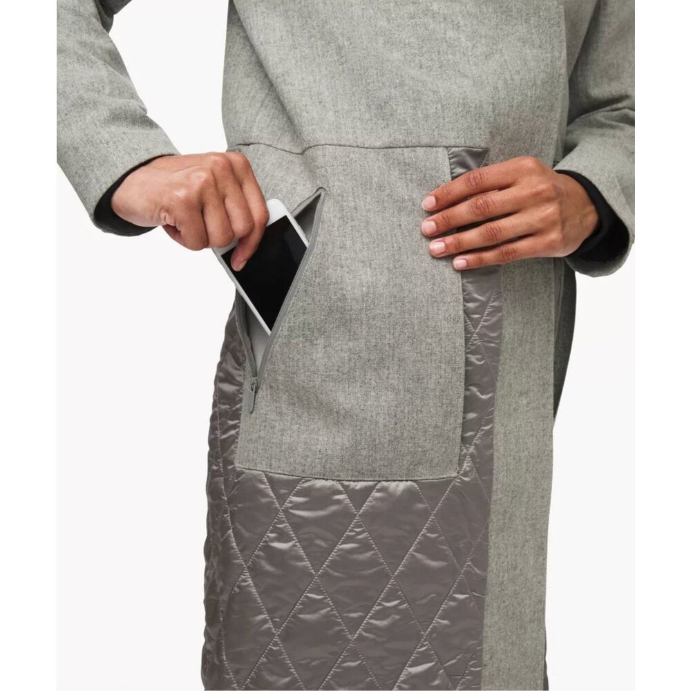 NWT LULULEMON Roam Far Wool Coat 10 Waterproof Primaloft Tech Quilted Bottom - Picture 4 of 6